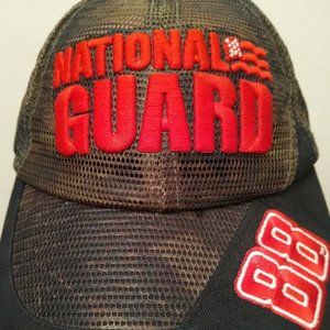 National Guard #88 Dale Earnhardt Jr NASCAR Adjustable Hat Cap Camouflage Mesh.